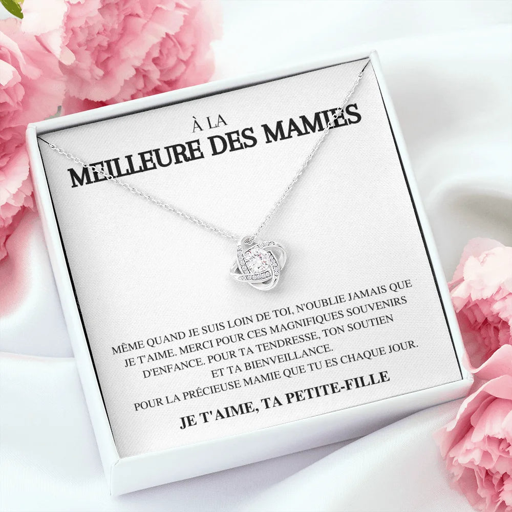 Collier Noeud d'Amour - À La meilleure des Mamies...