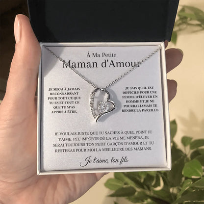 Collier amour cœur - À Ma Petite Maman d'Amour... (Ton Fils)