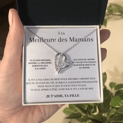 Collier amour cœur - À La Meilleure des Mamans... (Ta Fille)