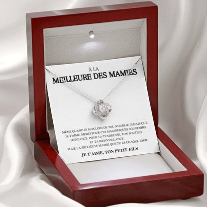 Collier Noeud d'Amour - À La meilleure des Mamies...