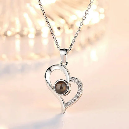 Collier Projection d'amour avec Coffret Rose Éternelle